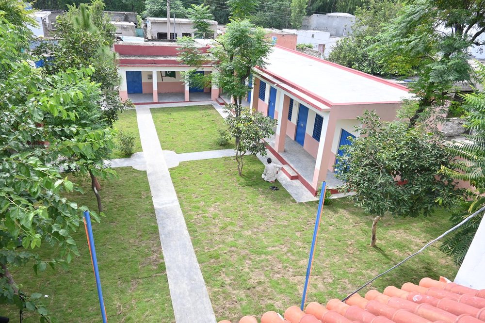 A CDRS built school from the air