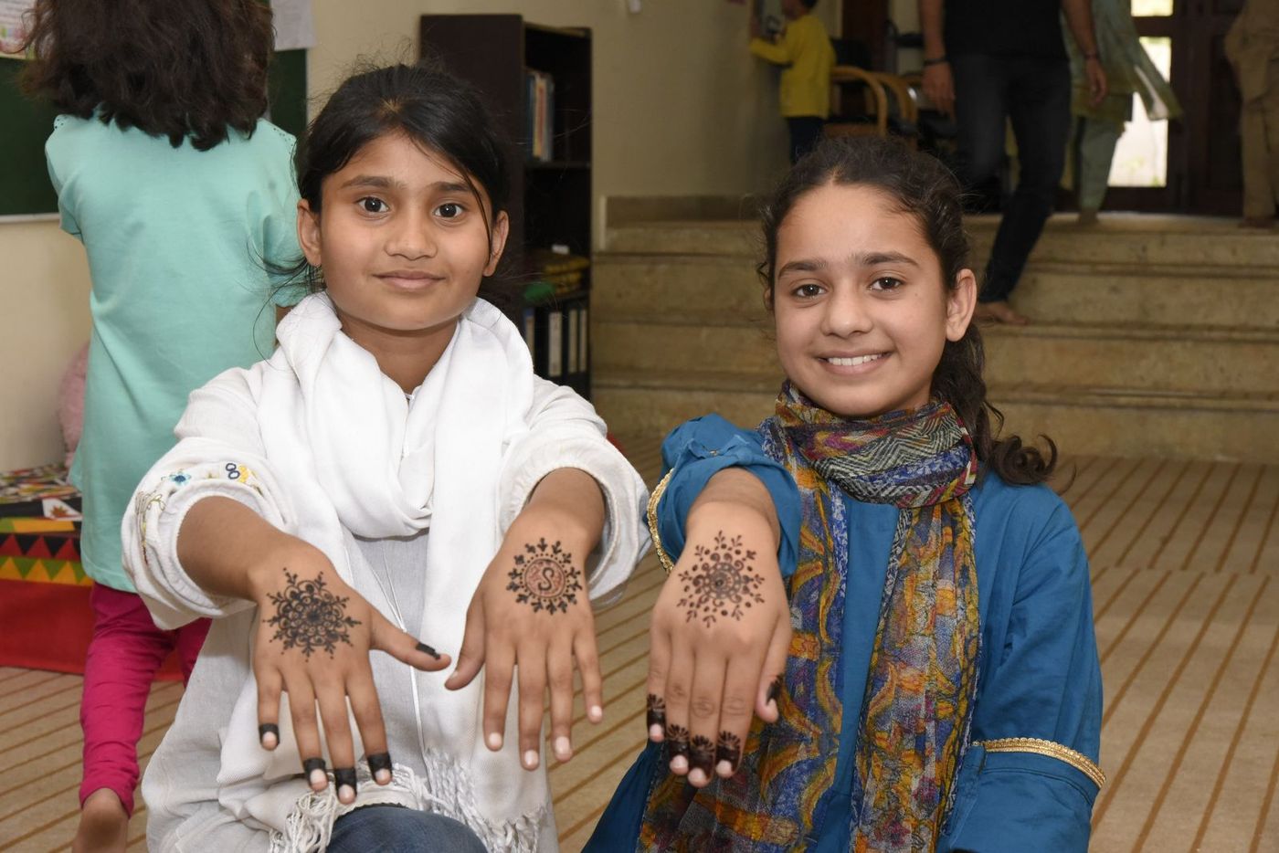Two girls at a House of Blessings celebration
