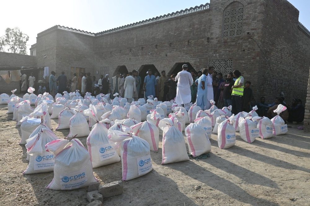 Ration bags ready for a CDRS distribution